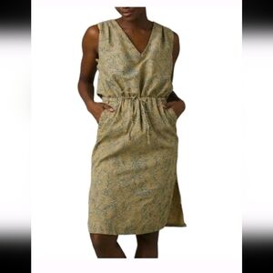 Prana Womens Green Extratropic Midi Dress S